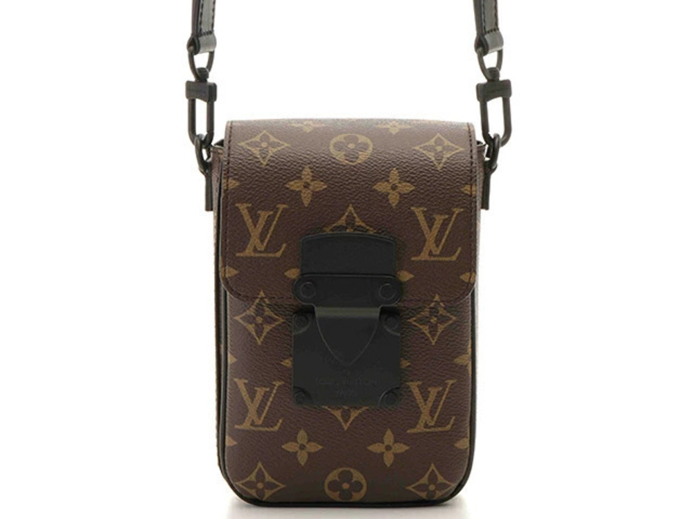 Louis Vuitton Lock Vertical Wearable Wallet Monogram Macassar Brown